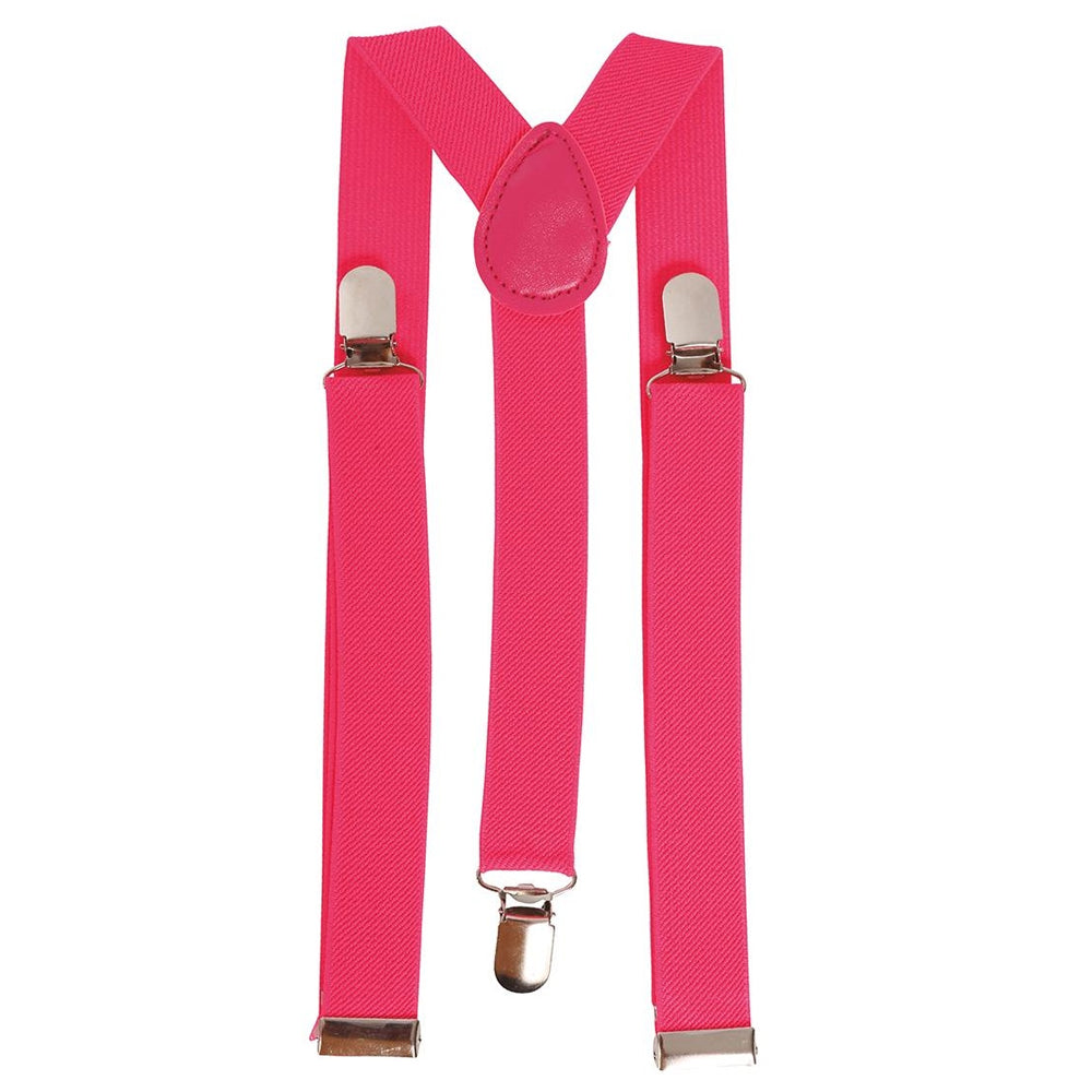 Pink - Front - Fiestas Guirca Unisex Adult Neon Braces