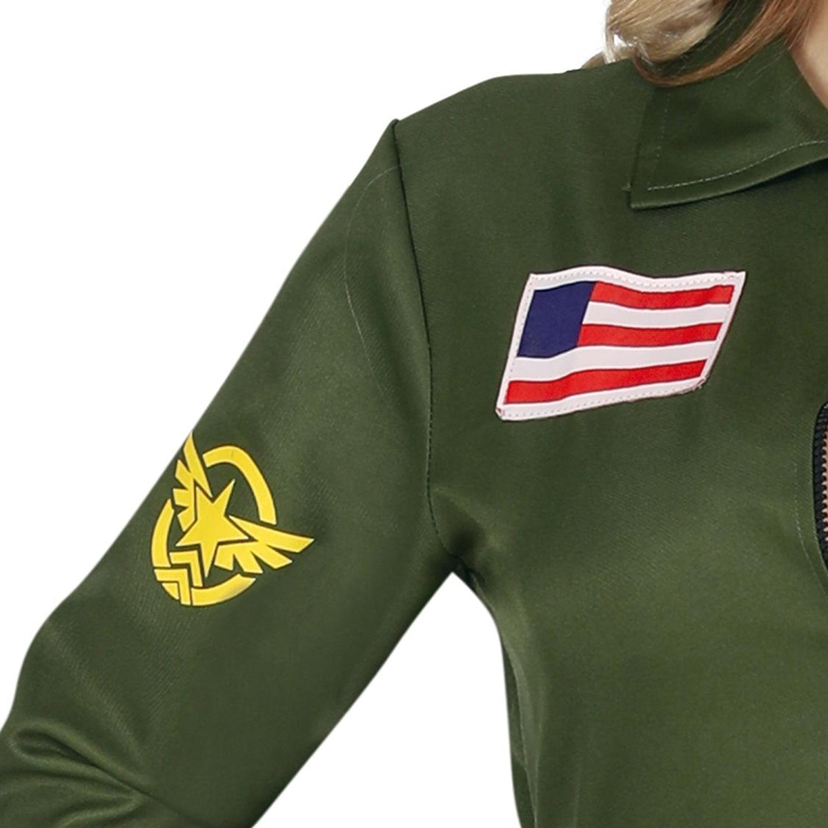 Green - Pack Shot - Fiestas Guirca Womens-Ladies Pilot Costume Set