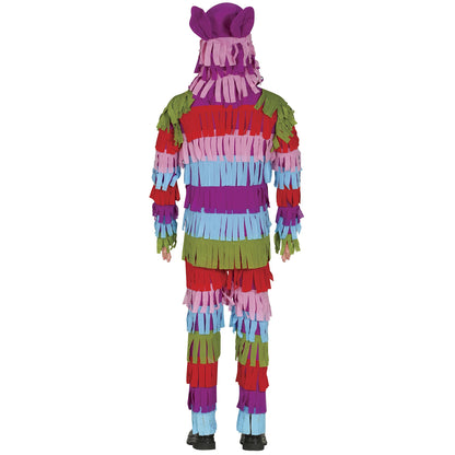 Multicoloured - Back - Fiestas Guirca Mens Pinata Costume Set