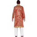 Red-Gold - Back - Fiestas Guirca Mens India Costume Set