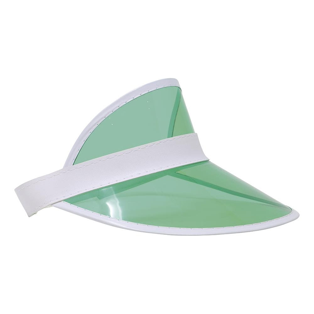 Green - Back - Fiestas Guirca Unisex Adult Transparent 80s Visor Cap