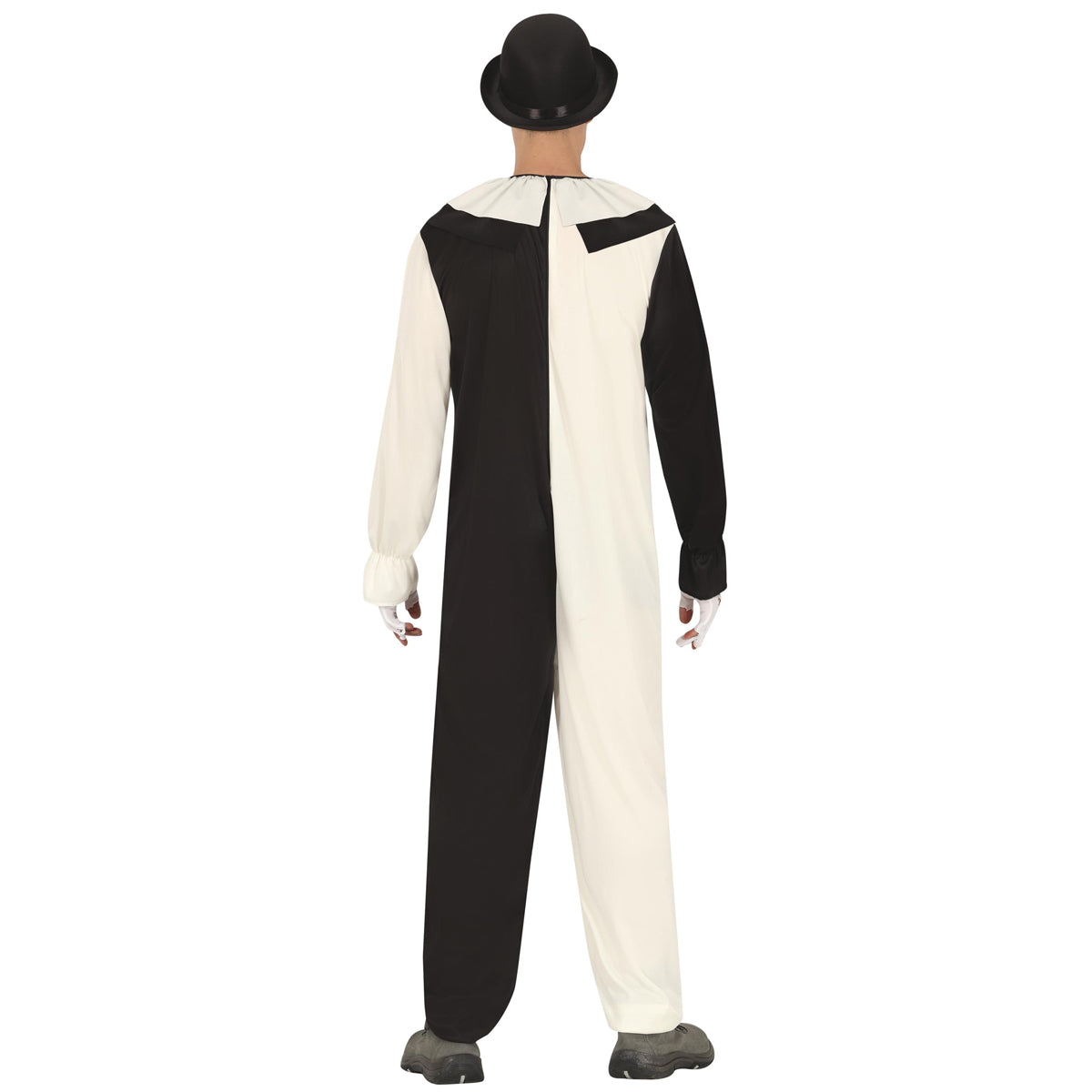 White-Black - Back - Fiestas Guirca Mens Terrorific Clown Costume Set