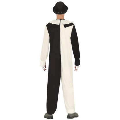 White-Black - Back - Fiestas Guirca Mens Terrorific Clown Costume Set