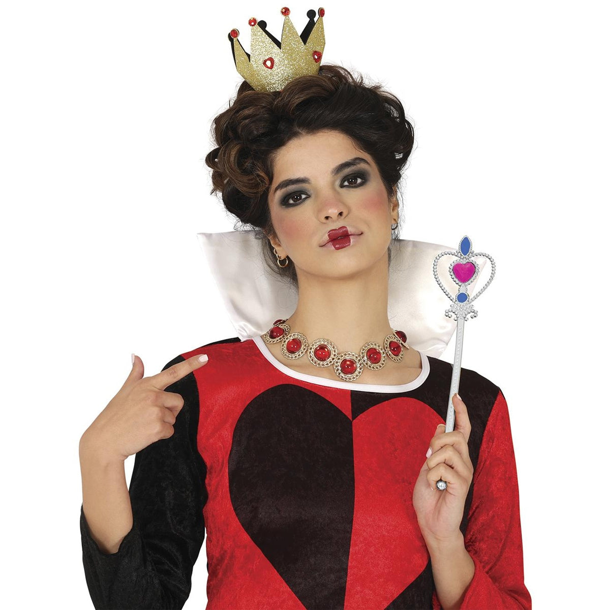 Gold - Back - Fiestas Guirca Womens-Ladies Heart Wand