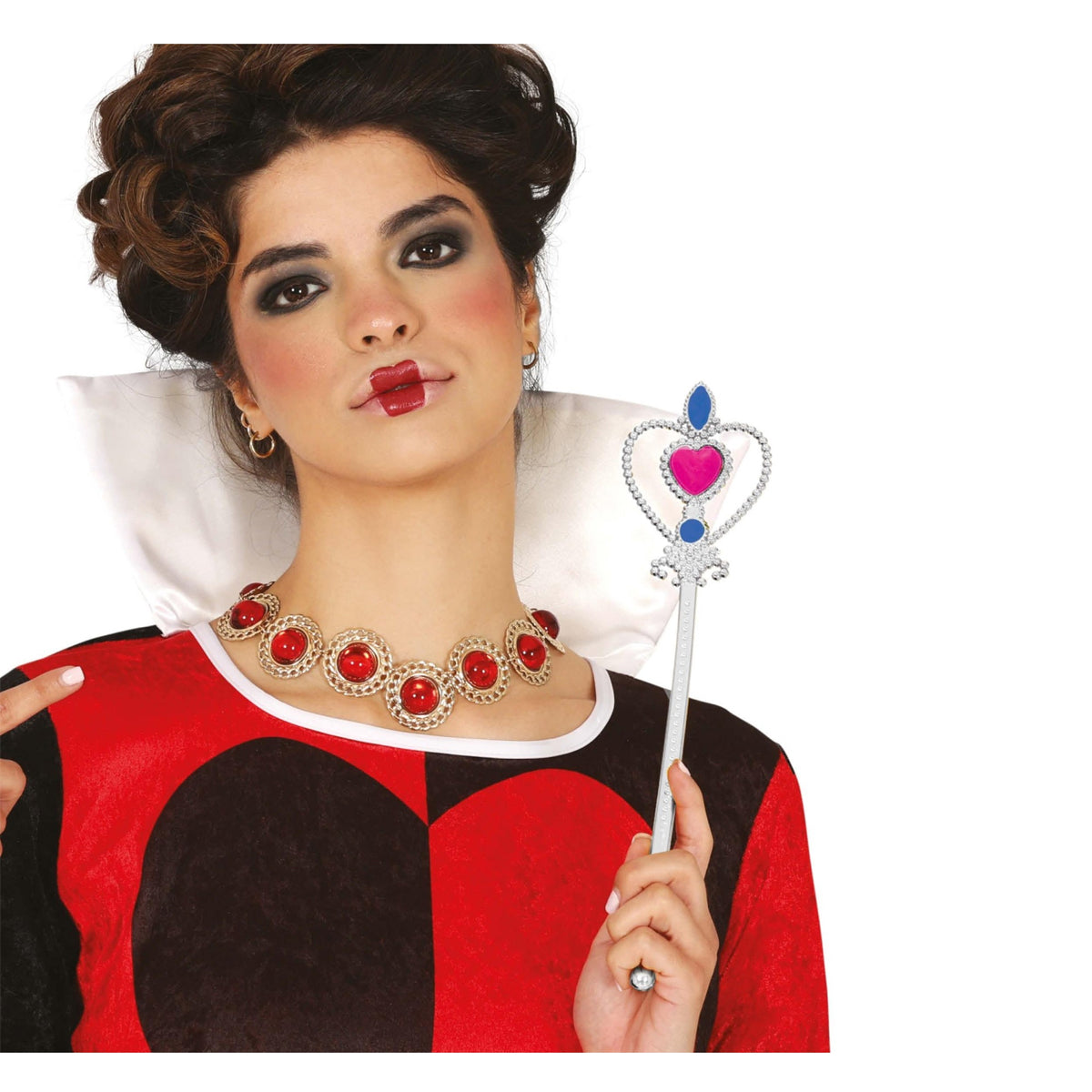 Gold - Side - Fiestas Guirca Womens-Ladies Heart Wand