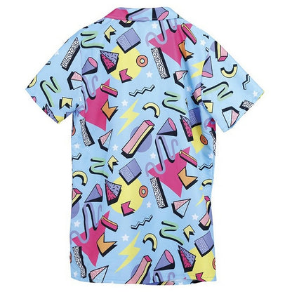 Blue - Back - Fiestas Guirca Mens 80s Shirt