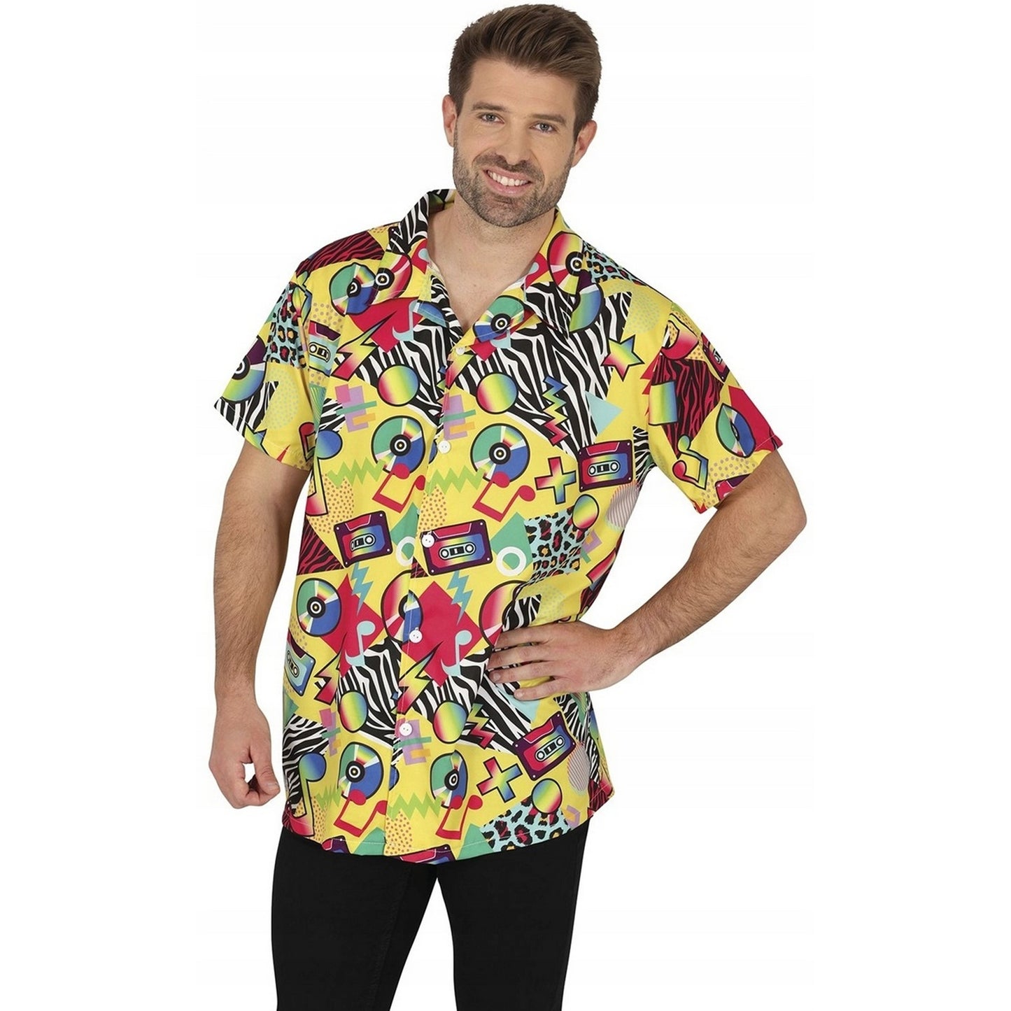 Multicoloured - Back - Fiestas Guirca Mens Music Star 90s Shirt