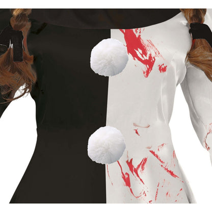 White-Black - Lifestyle - Fiestas Guirca Womens-Ladies Terrorific Clown Costume Set