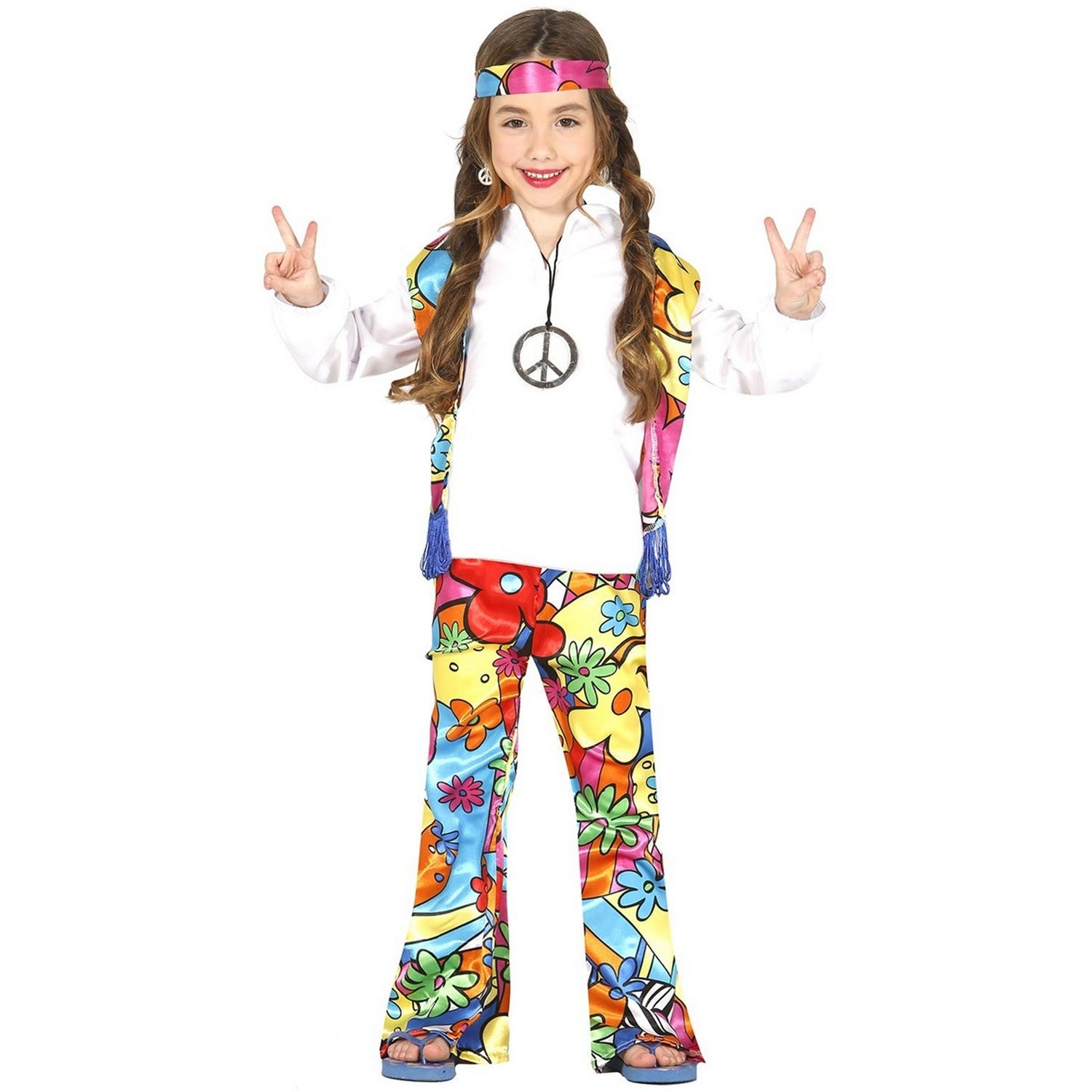 Multicoloured - Front - Fiestas Guirca Boys Hippie Costume Set