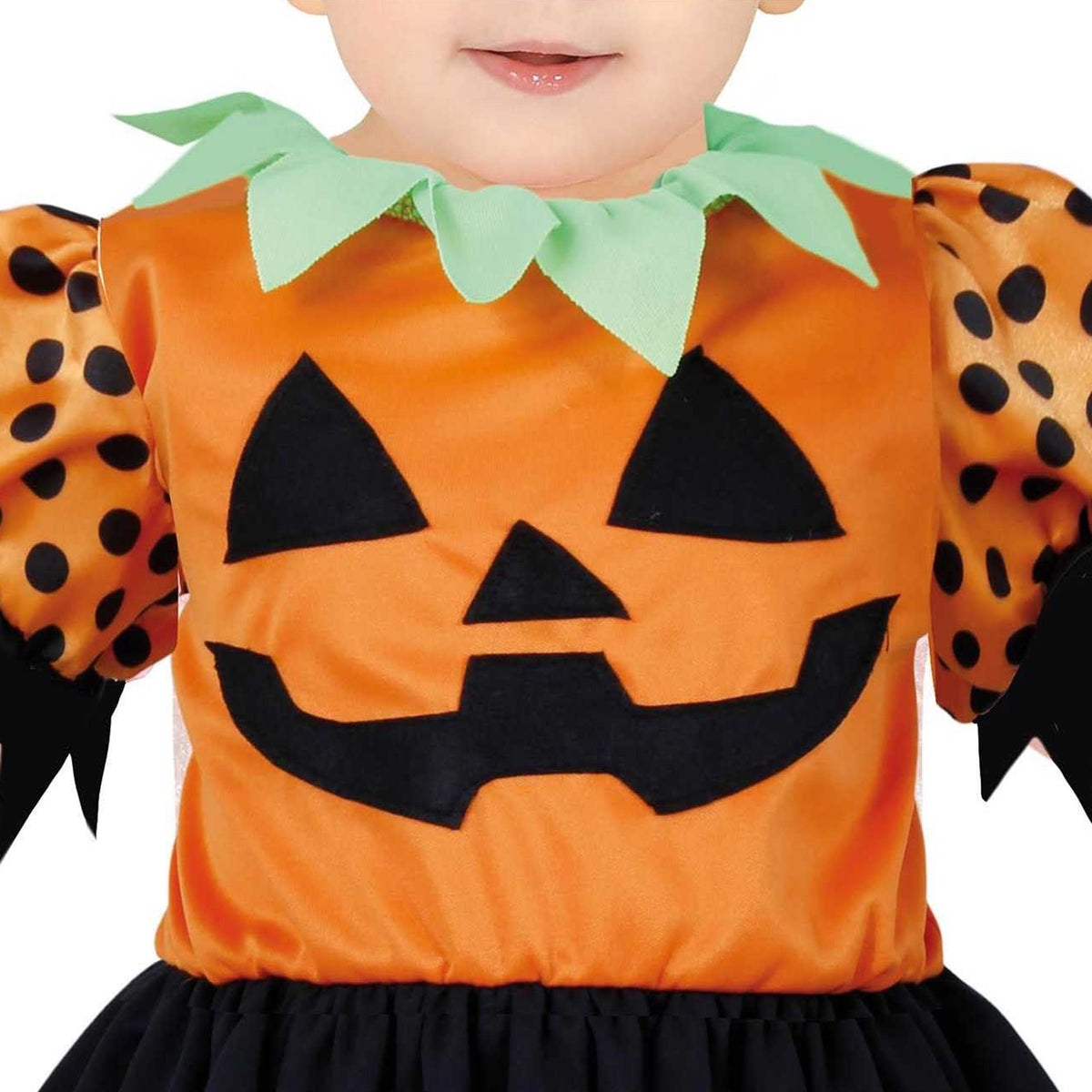 Orange-Black - Side - Fiestas Guirca Baby Pretty Pumpkin Costume Dress