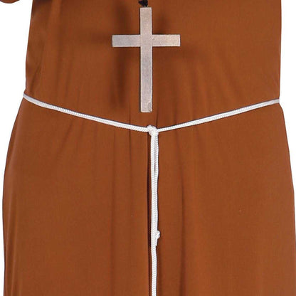 Brown - Side - Fiestas Guirca Mens Monk Costume Set