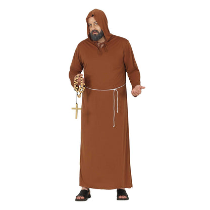 Brown - Front - Fiestas Guirca Mens Monk Costume Set
