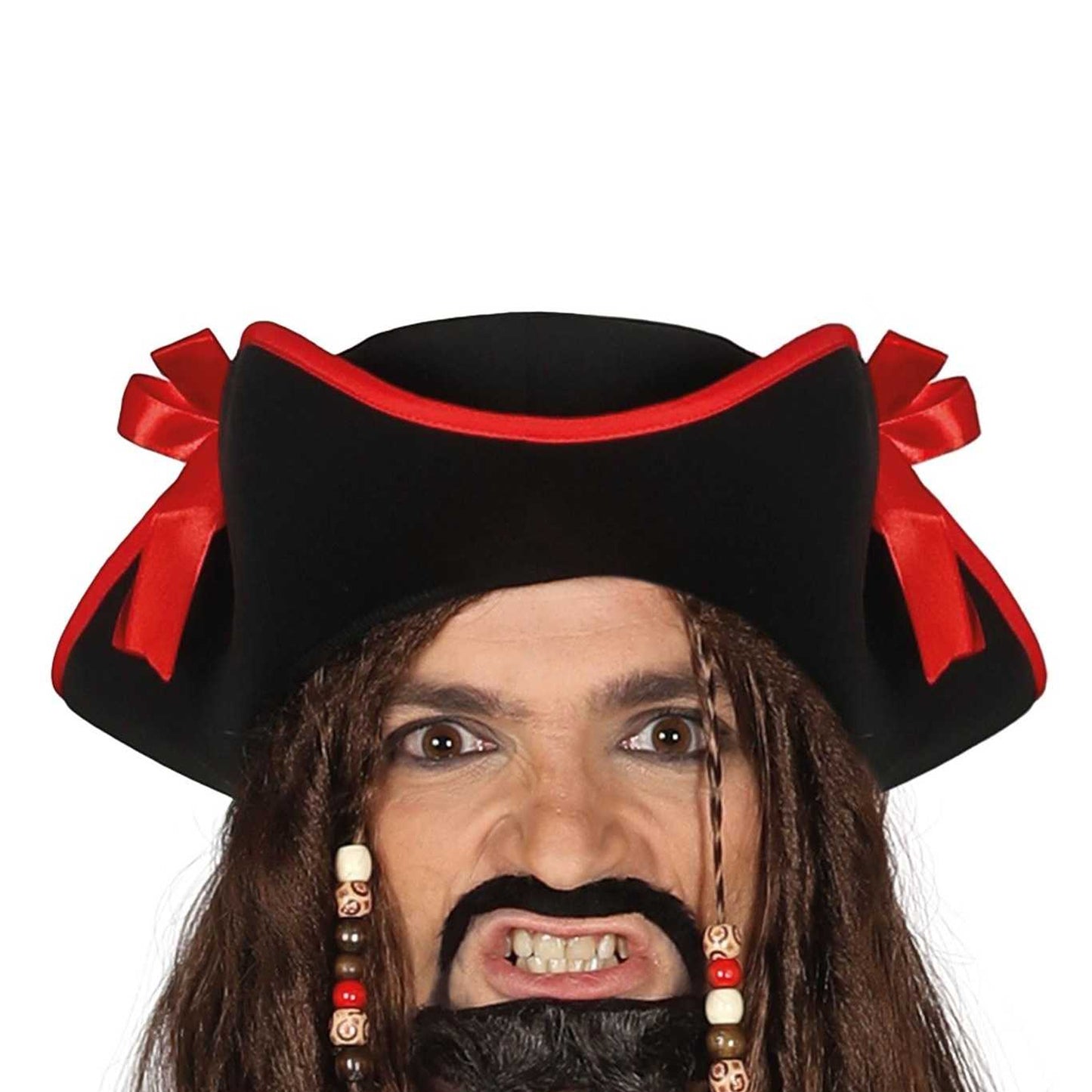 Burgundy-Black - Side - Fiestas Guirca Mens Pirate Costume