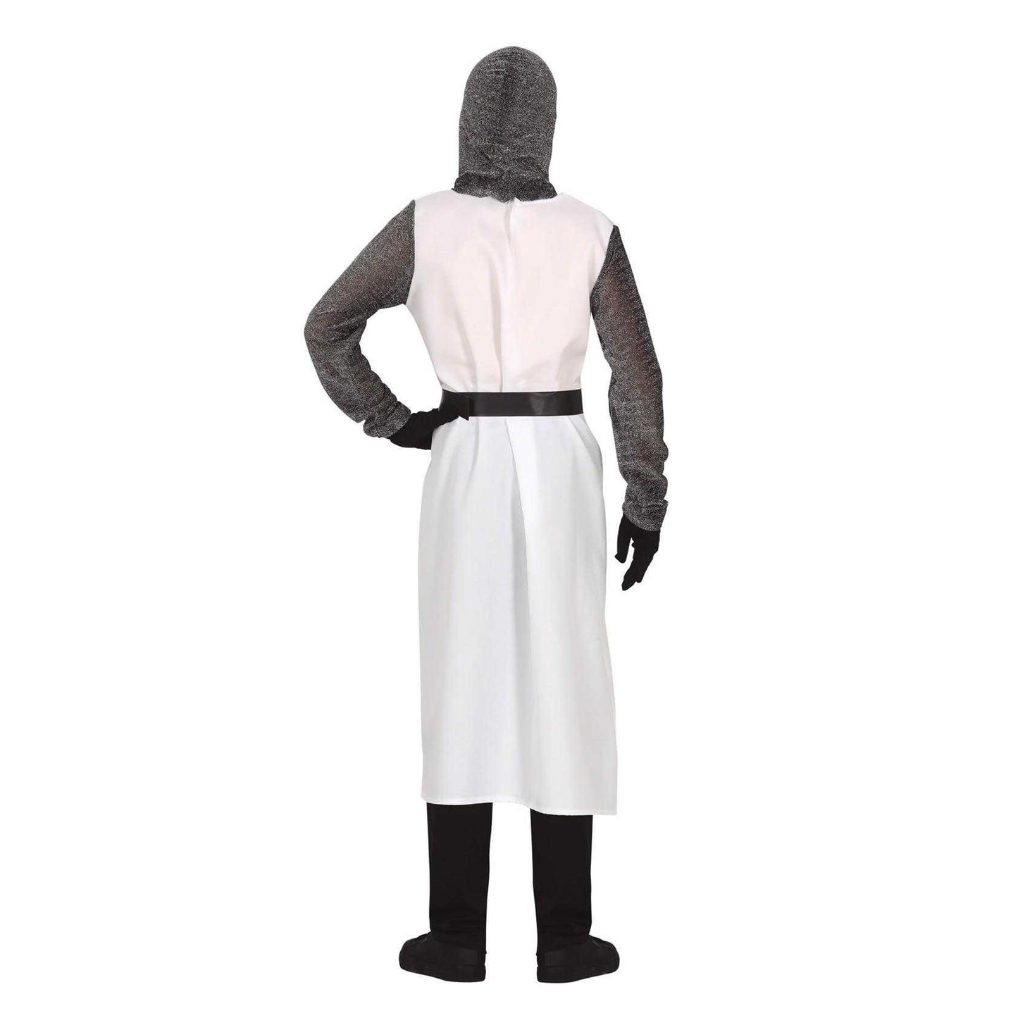White-Silver - Back - Fiestas Guirca Boys Templar Knight Costume Set