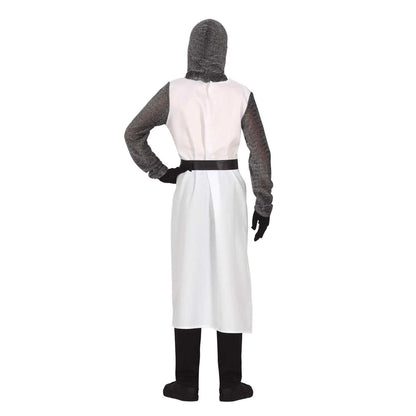 White-Silver - Back - Fiestas Guirca Boys Templar Knight Costume Set
