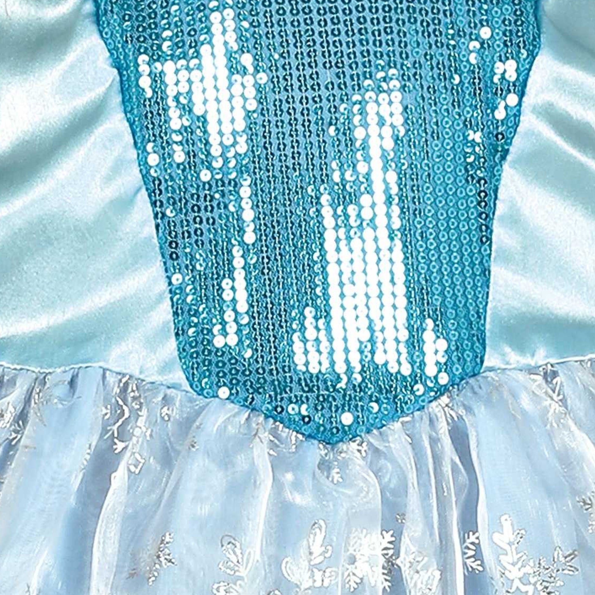 Blue - Back - Fiestas Guirca Girls Snow Princess Costume Dress