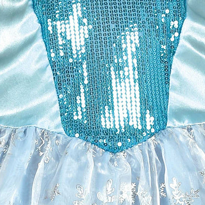 Blue - Back - Fiestas Guirca Girls Snow Princess Costume Dress