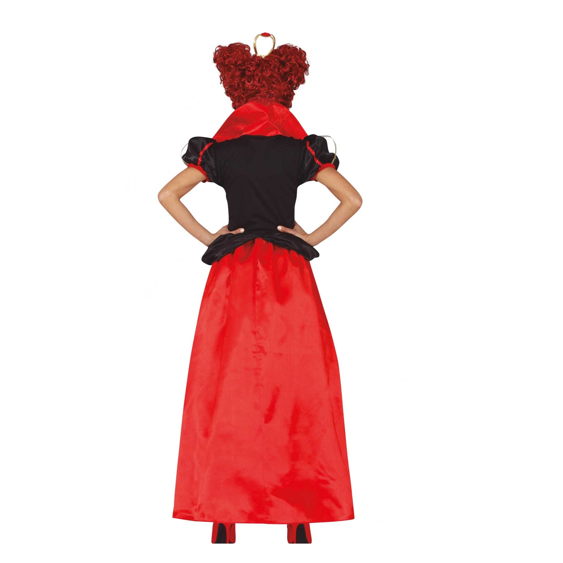 Red-Black - Back - Fiestas Guirca Womens-Ladies Heart Costume Set