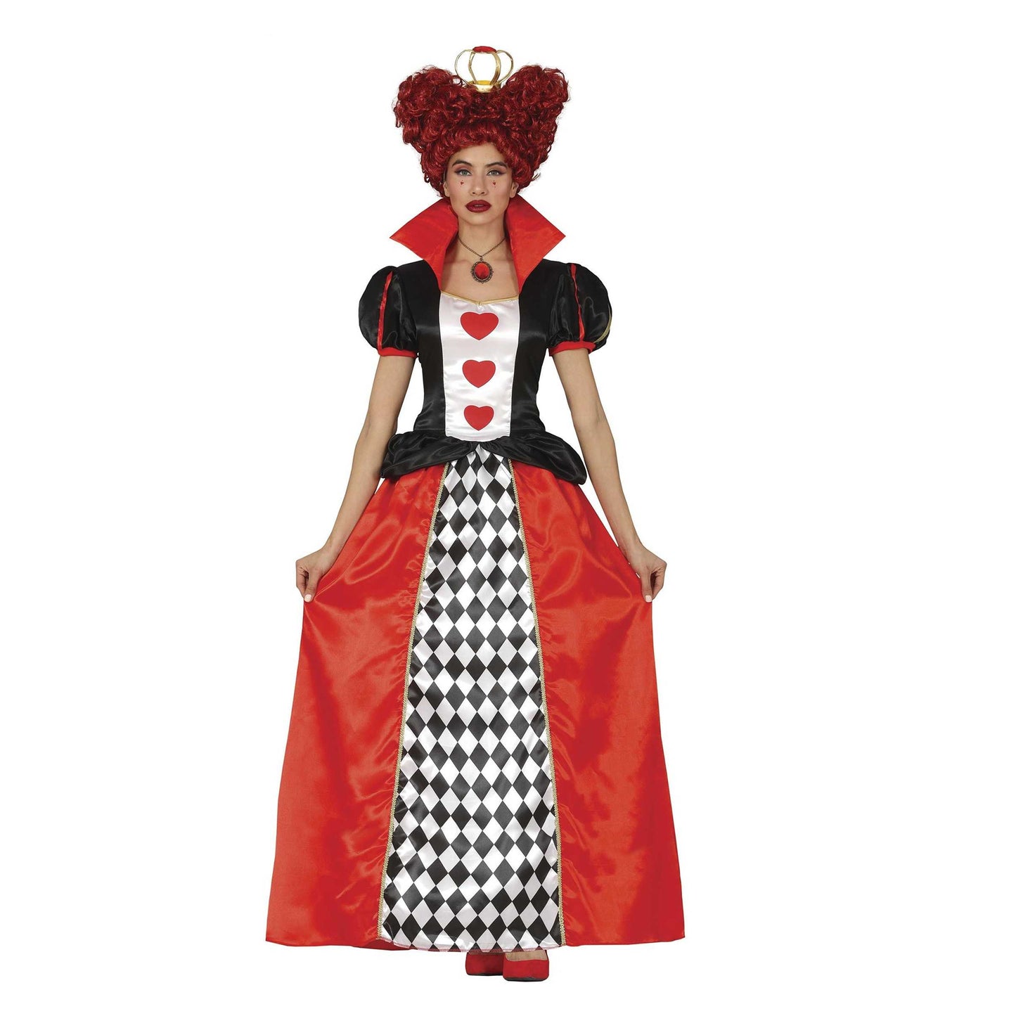 Red-Black - Front - Fiestas Guirca Womens-Ladies Heart Costume Set