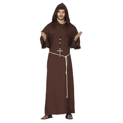 Brown - Front - Fiestas Guirca Mens Monk Costume Set