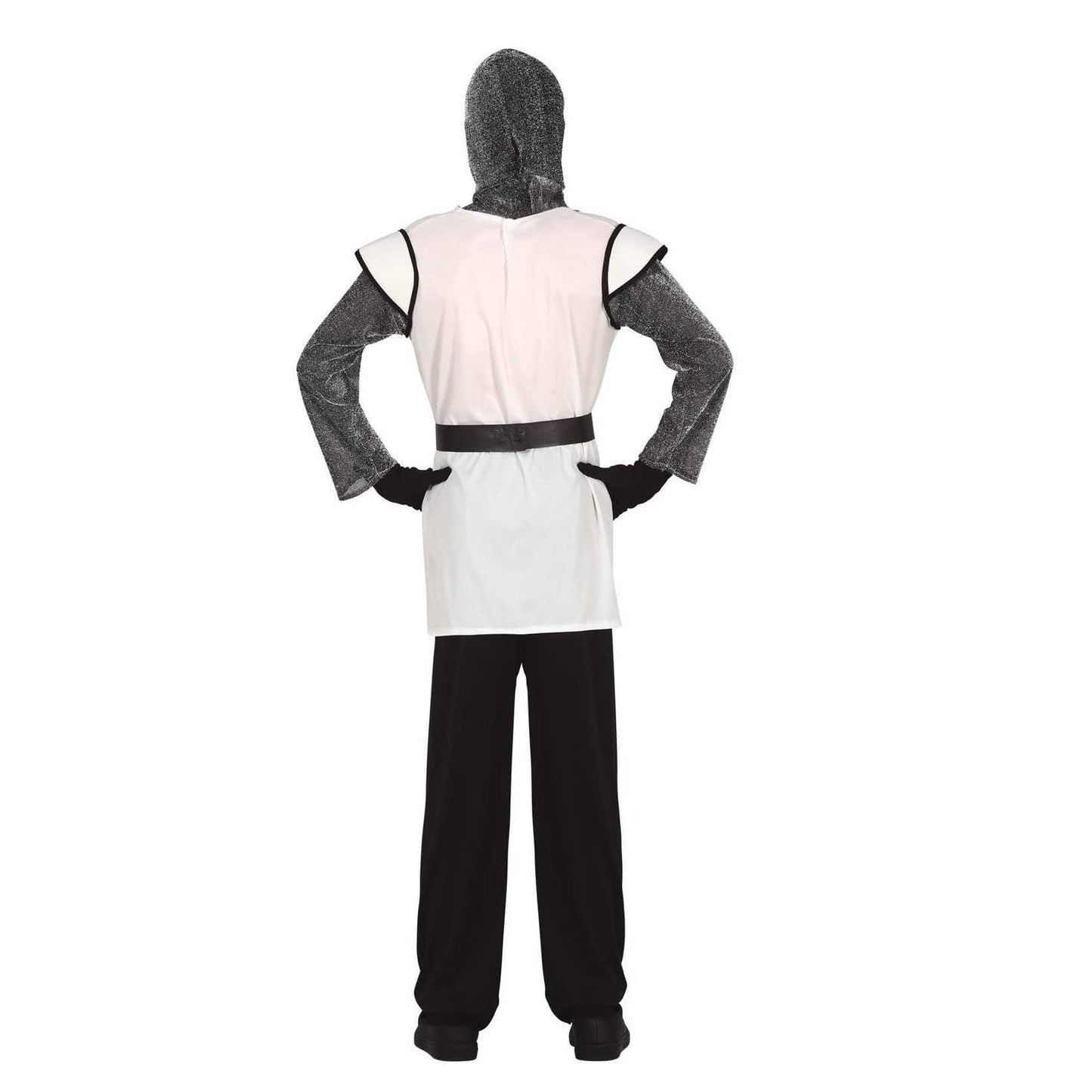 White-Grey - Back - Fiestas Guirca Boys Medieval Knight Costume Set