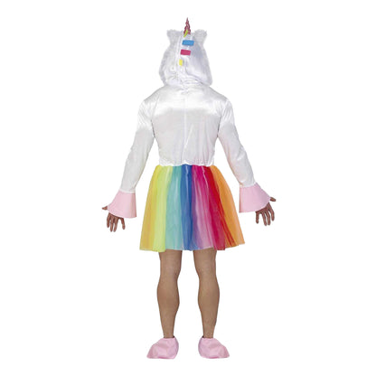 White-Multicoloured - Back - Fiestas Guirca Mens Fabulouscorn Costume Set