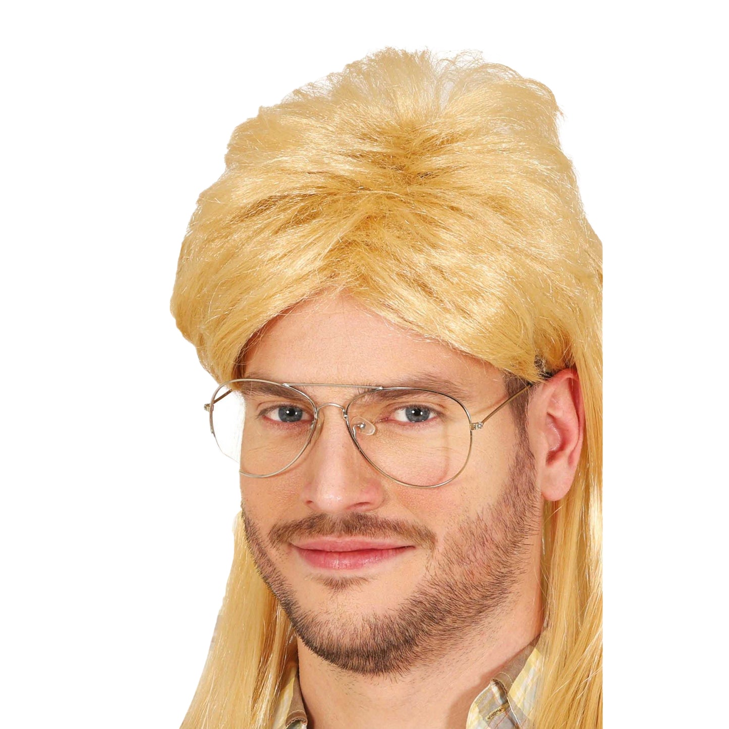 Blonde - Front - Fiestas Guirca Mens Mullet Wig