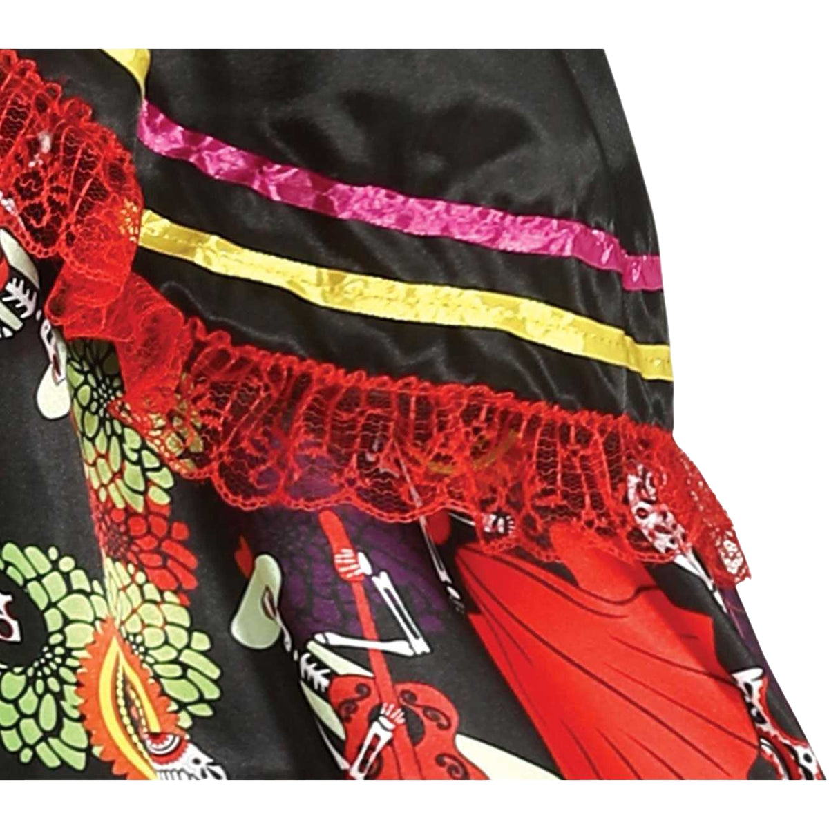 Black-Multicoloured - Pack Shot - Fiestas Guirca Womens-Ladies Catrina Costume Set