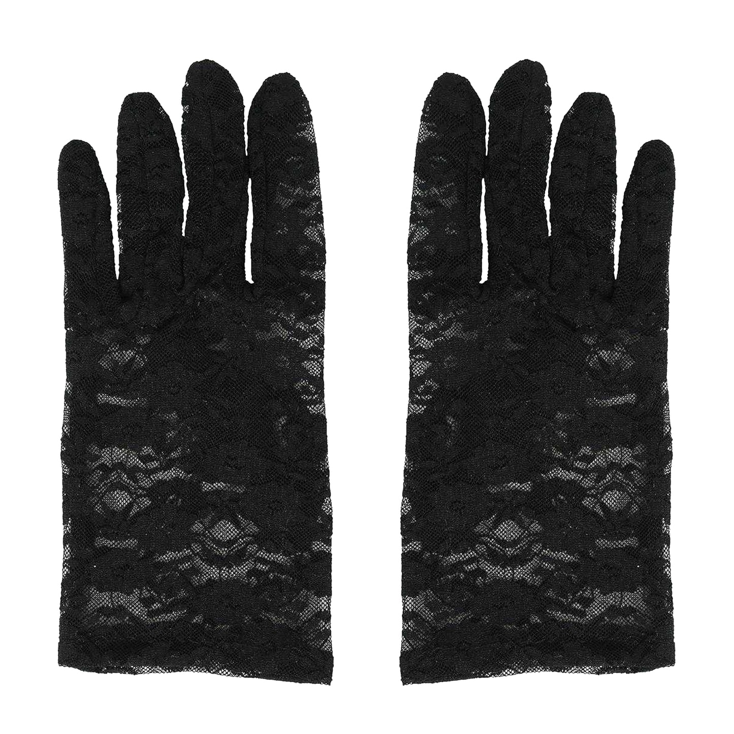 Black - Lifestyle - Fiestas Guirca Unisex Adult Lace Gloves