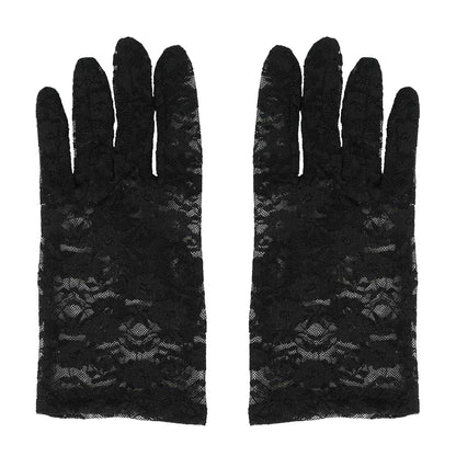 Black - Lifestyle - Fiestas Guirca Unisex Adult Lace Gloves