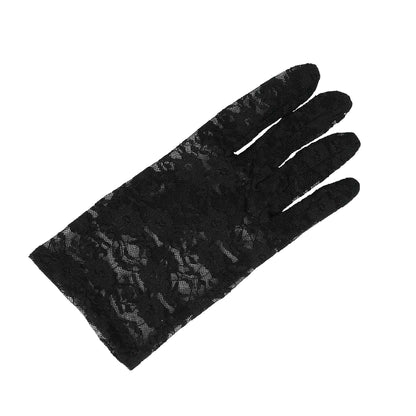 Black - Back - Fiestas Guirca Unisex Adult Lace Gloves