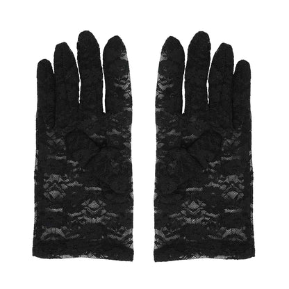 Black - Side - Fiestas Guirca Unisex Adult Lace Gloves