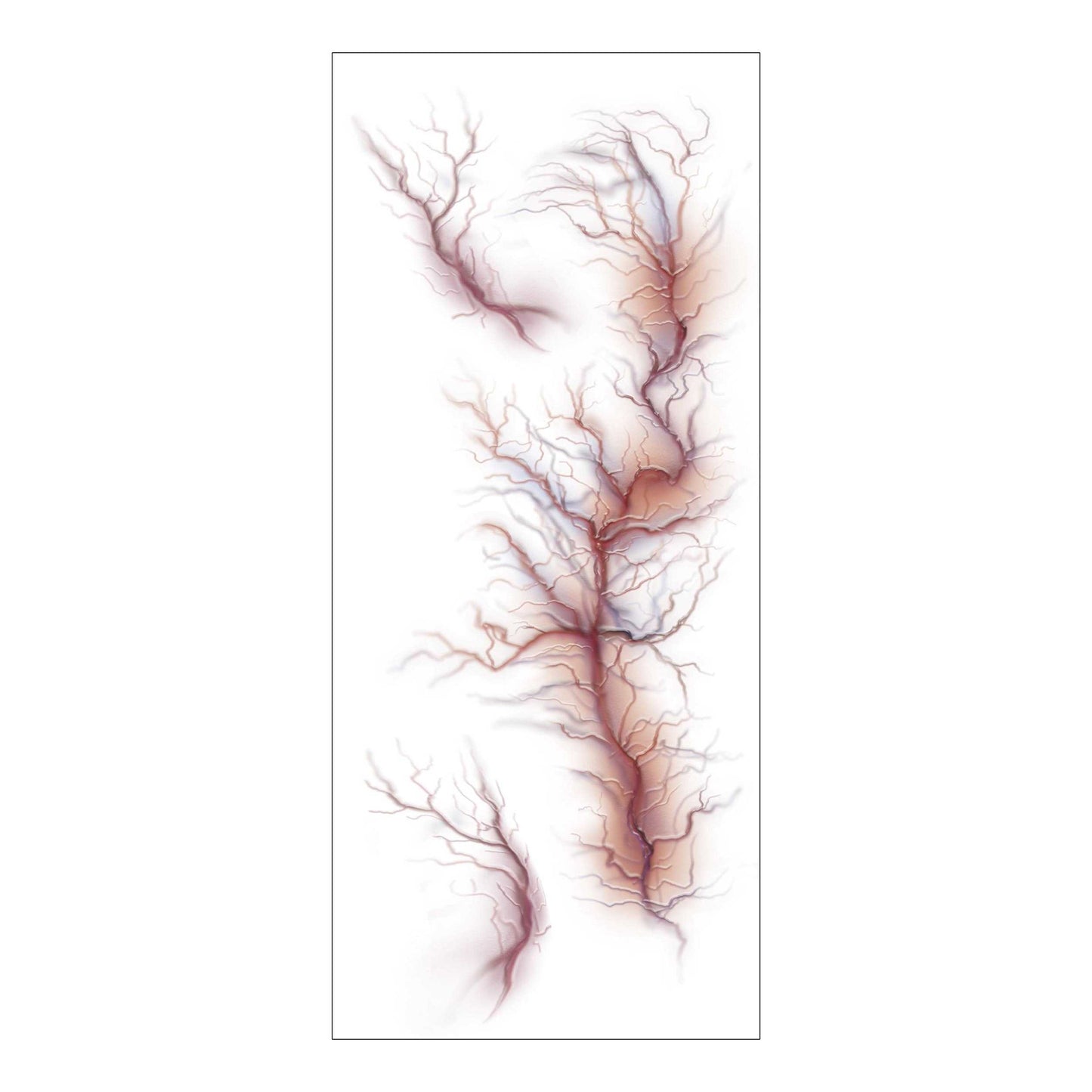 Red - Front - Fiestas Guirca Veins Temporary Tattoo