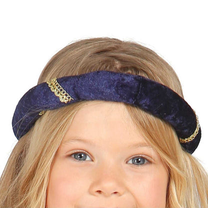Blue-White - Back - Fiestas Guirca Girls Medieval Costume Set