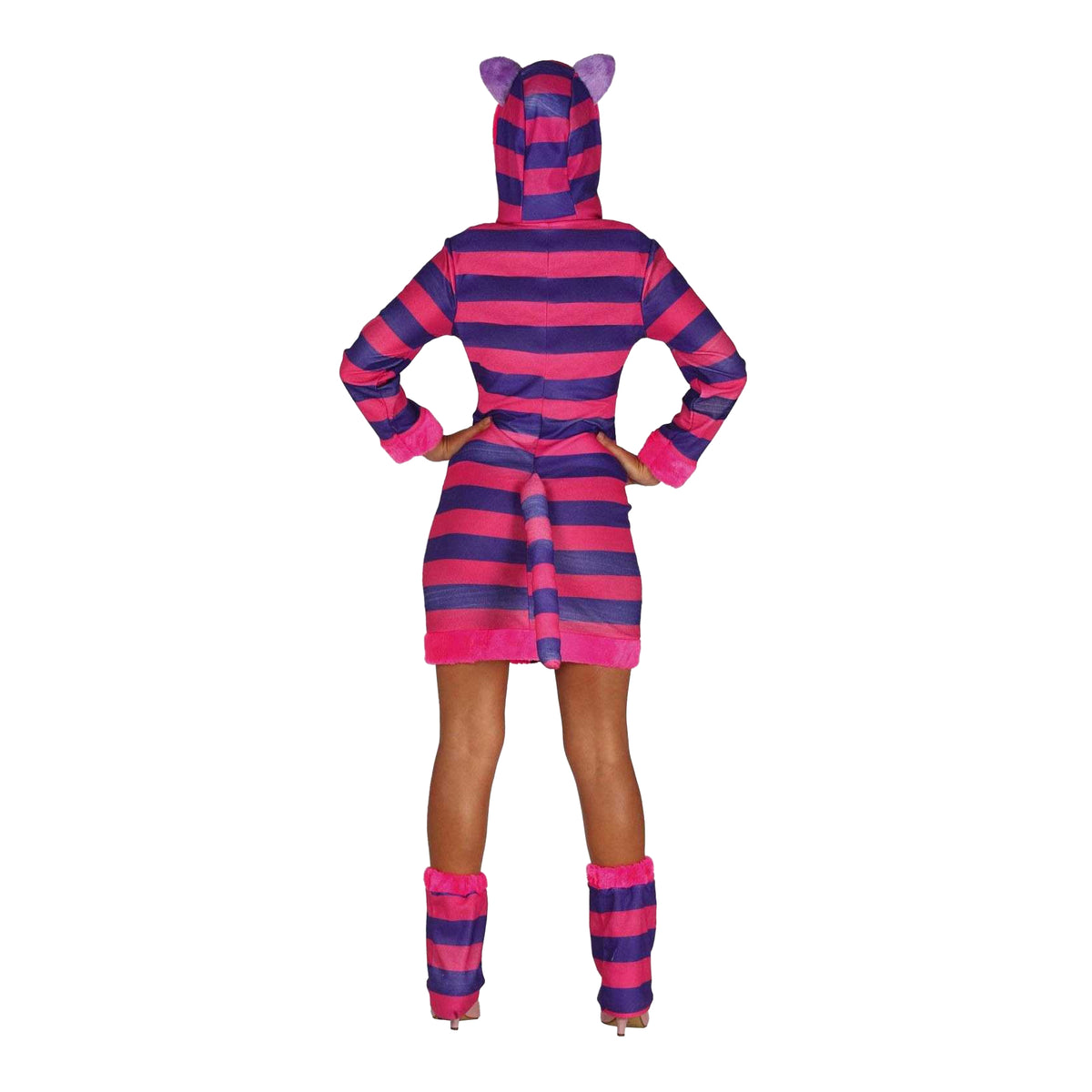 Pink-Lilac - Back - Fiestas Guirca Womens-Ladies Tabby Cat Costume