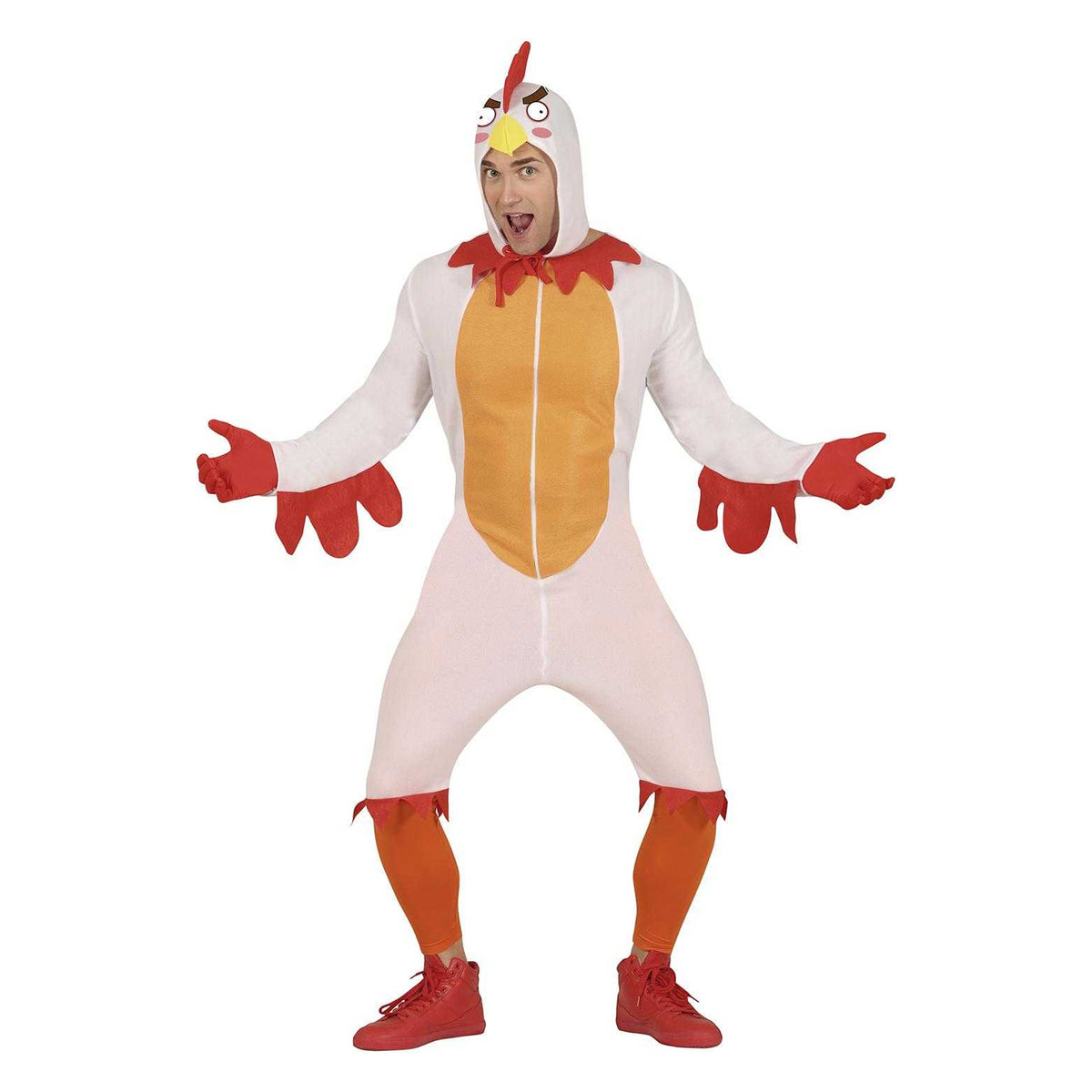 White - Front - Fiestas Guirca Unisex Adult Chicken Costume Set