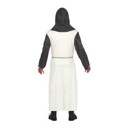 Grey-White - Back - Fiestas Guirca Mens Knight Costume Set