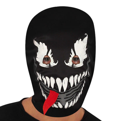 Black-White - Side - Fiestas Guirca Mens Creepy Hero Costume Set