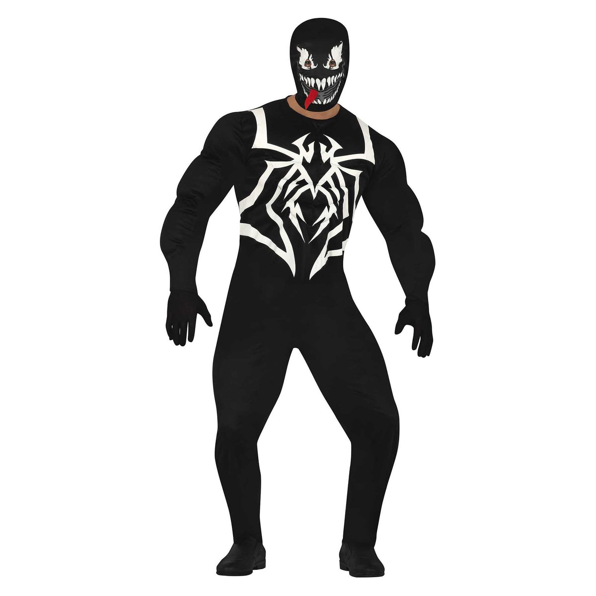Black-White - Front - Fiestas Guirca Mens Creepy Hero Costume Set