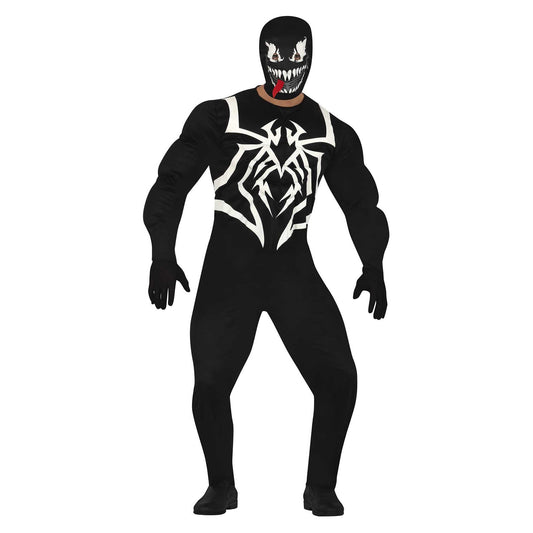 Black-White - Front - Fiestas Guirca Mens Creepy Hero Costume Set