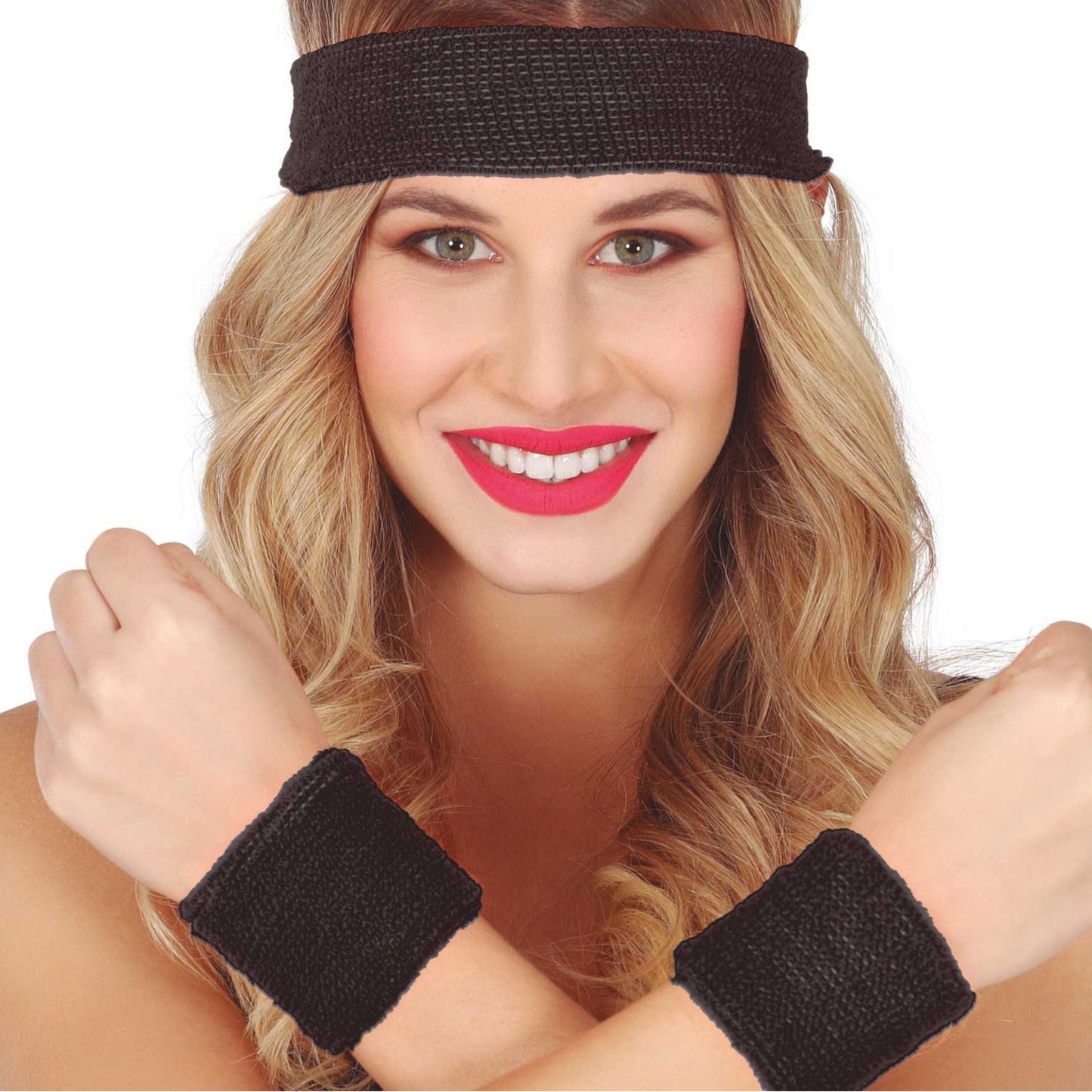 Black - Back - Fiestas Guirca 80s Costume Accessory Set