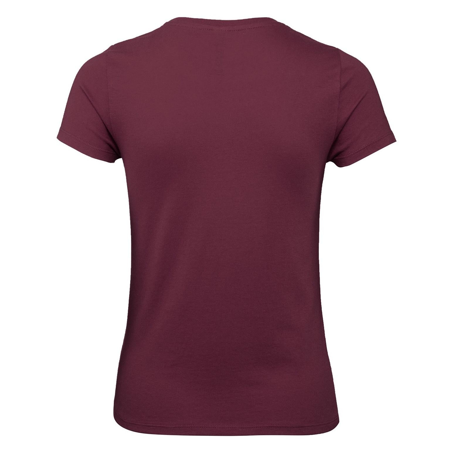 Burgundy - Back - B&C Womens-Ladies #E150 Tee