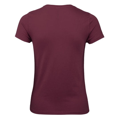 Burgundy - Back - B&C Womens-Ladies #E150 Tee