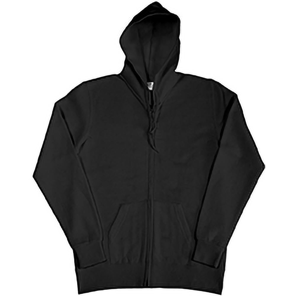 Black - Back - SG Ladies Full Zip Plain Hooded Sweatshirt
