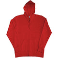 Red - Back - SG Ladies Full Zip Plain Hooded Sweatshirt
