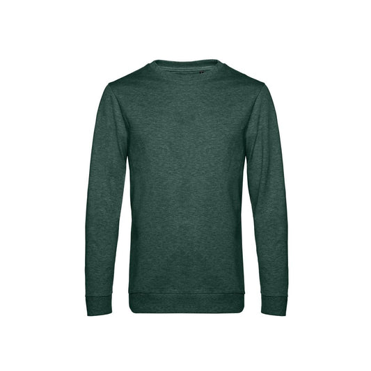 Heather Dark Green - Front - B&C Mens Set In Sweatshirt