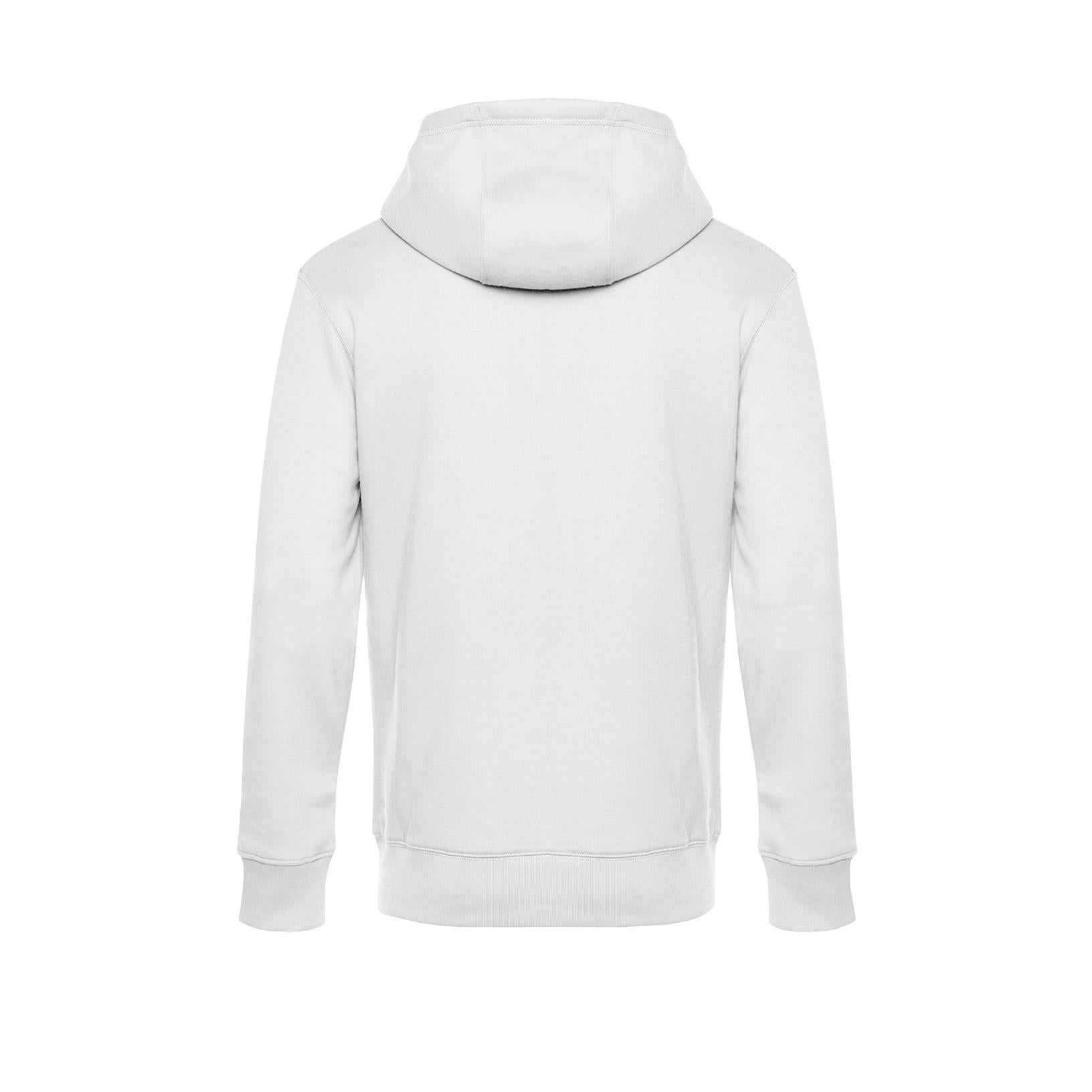 White - Back - B&C Mens King Zipped Hooded Sweat
