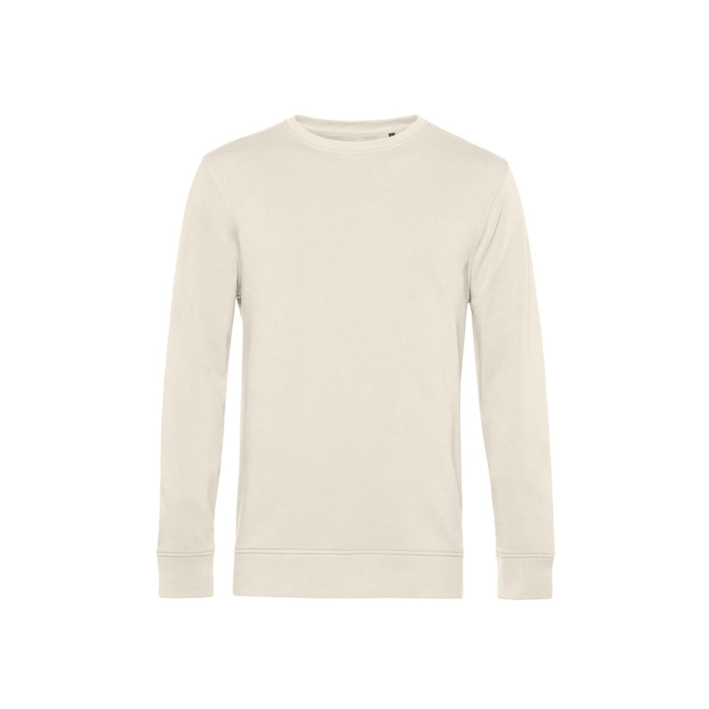 Off White - Front - B&C Mens Organic Crew Neck Sweat