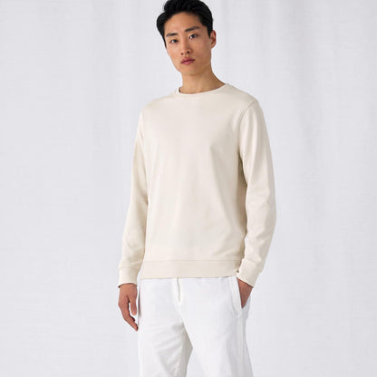 Off White - Back - B&C Mens Organic Crew Neck Sweat