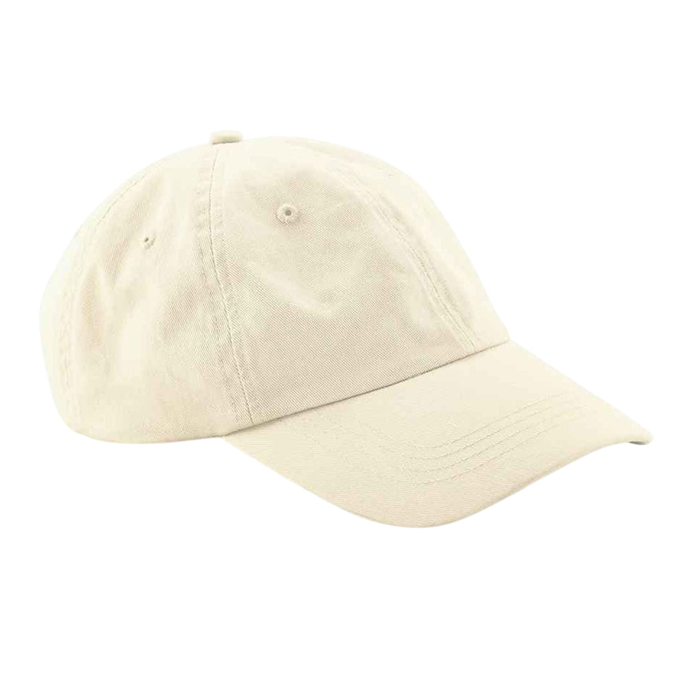 Natural - Front - Beechfield Organic Cotton 6 Panel Dad Hat